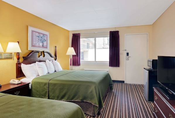 Standard Room, 2 Queen Beds | In-room safe, desk, blackout curtains, iron/ironing board