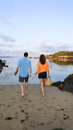 Private beach, kayaking