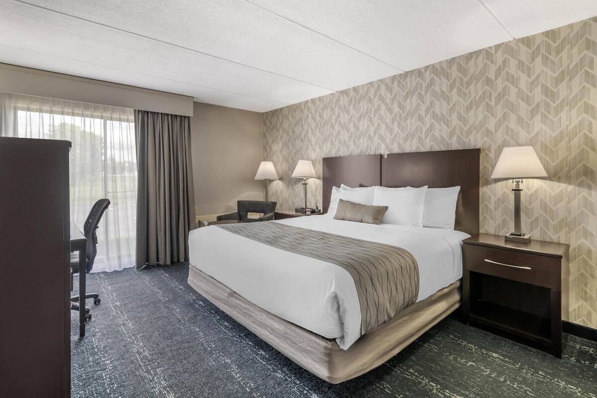 Standard Room, 1 King Bed, Accessible, Refrigerator & Microwave | Premium bedding, desk, laptop workspace, blackout curtains
