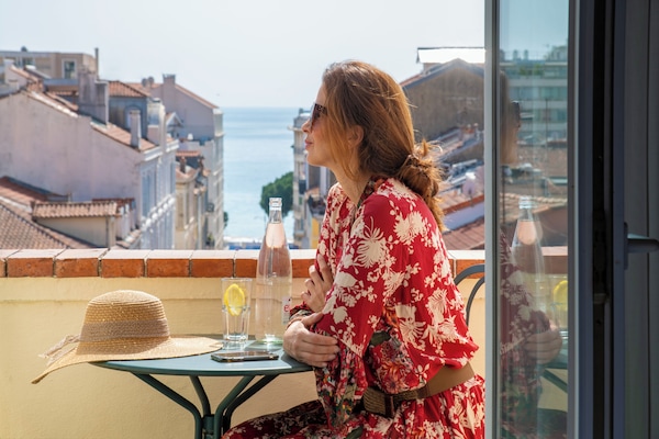 Quarto casal luxo, sacada | Terraço/pátio