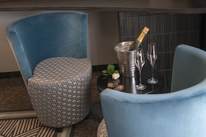 Premium bedding, free minibar items, in-room safe