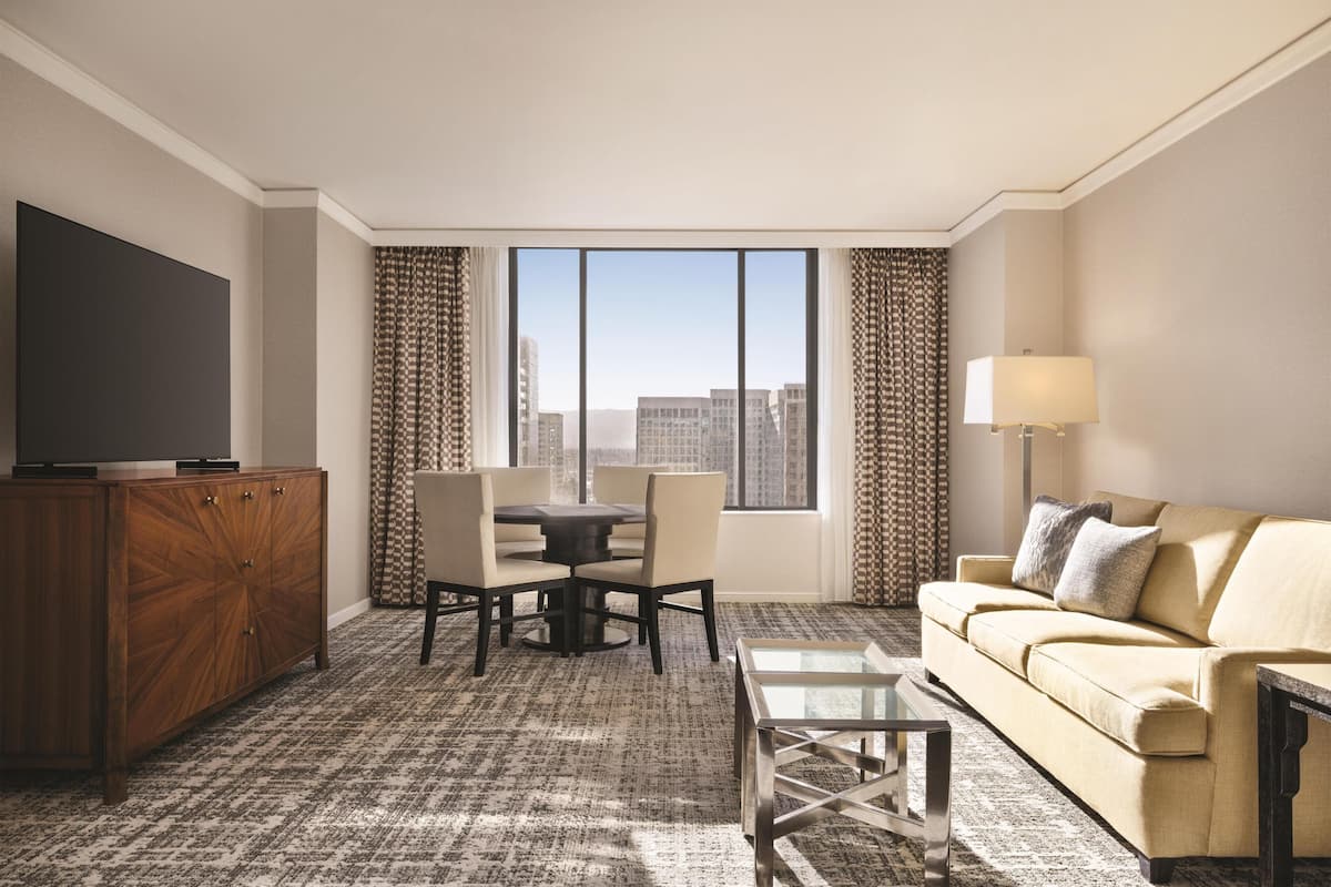 58-inch flat-screen TV with cable channels, TV