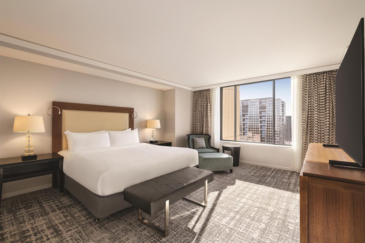 Premium bedding, down duvets, in-room safe, desk