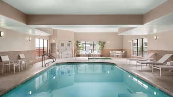 Indoor pool, pool loungers