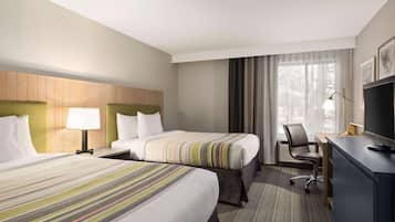 Room, 2 Queen Beds, Non Smoking | Premium bedding, desk, iron/ironing board, free WiFi