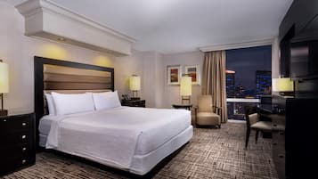 Luxe beddengoed, pillowtop-bedden, een kluis op de kamer, een bureau