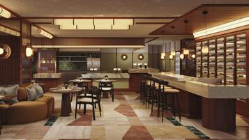 Serveert ontbijt, lunch en diner