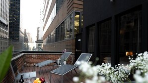 Loftsleilighet, byutsikt (Duplex) | Utsikt fra balkong