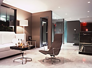 Penthouse, City View (Duplex) | Living area | LCD TV, DVD player, iPod dock