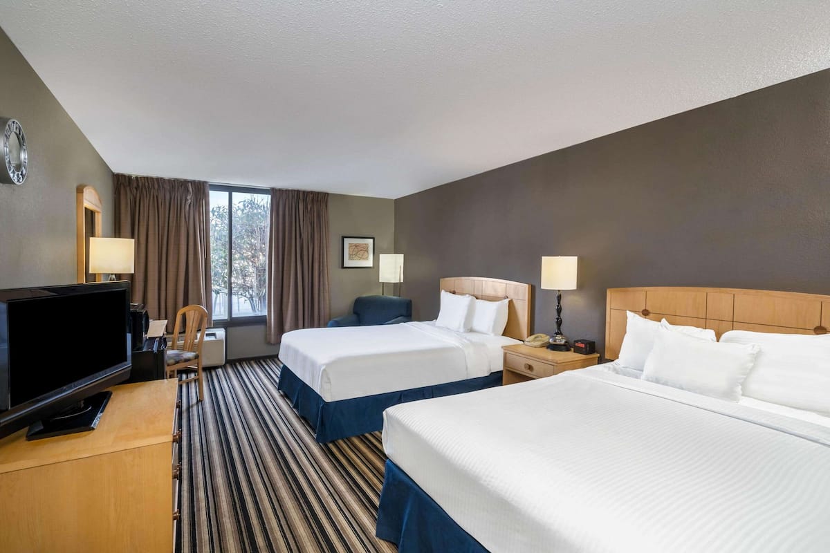 superior room, 2 queen beds, non smoking | 1 bedroom, desk, laptop workspace, blackout curtains