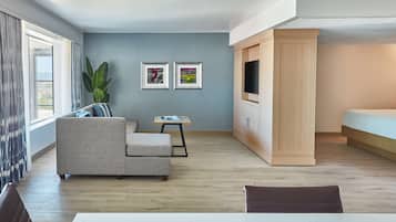 Executive-sviitti, 1 suuri parisänky ja vuodesohva | Egyptinpuuvillaiset lakanat, ylelliset vuodevaatteet, untuvapeitot