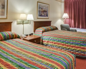 40-inch flat-screen TV with cable channels, TV