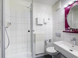 Privilege, Kamer, 1 tweepersoonsbed | Badkamer | Een douche,  milieuvriendelijk toiletgerief, een haardroger, handdoeken
