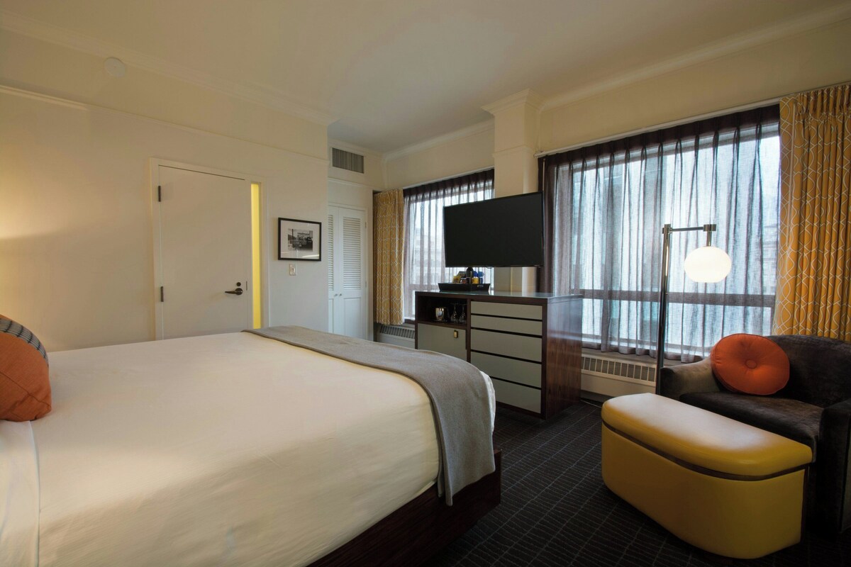Premium bedding, down duvets, pillow-top beds, in-room safe