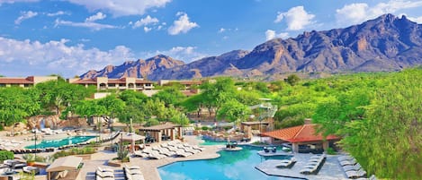 3 piscinas al aire libre, cabañas de piscina gratuitas, sombrillas