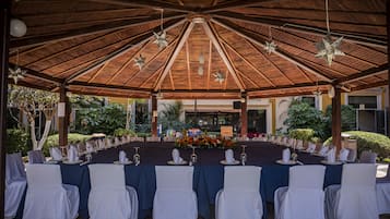Outdoor banquet area