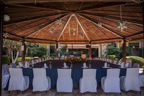 Outdoor banquet area