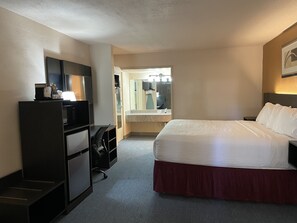 Desk, blackout drapes, iron/ironing board, free WiFi