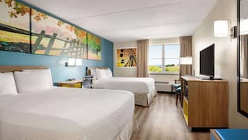 Premium bedding, pillowtop beds, in-room safe, desk