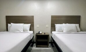 Standard Room, 2 Queen Beds | Desk, free WiFi, bed sheets