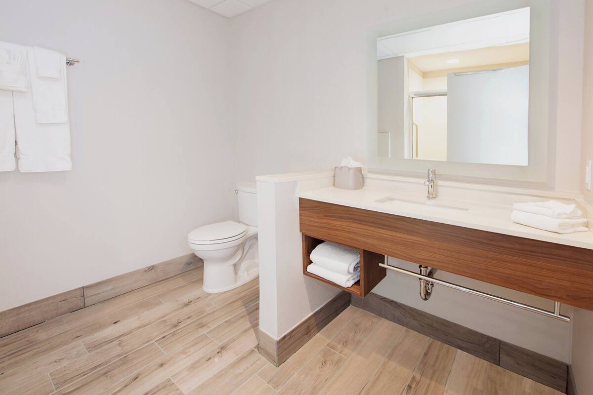 free toiletries, hair dryer, towels, soap