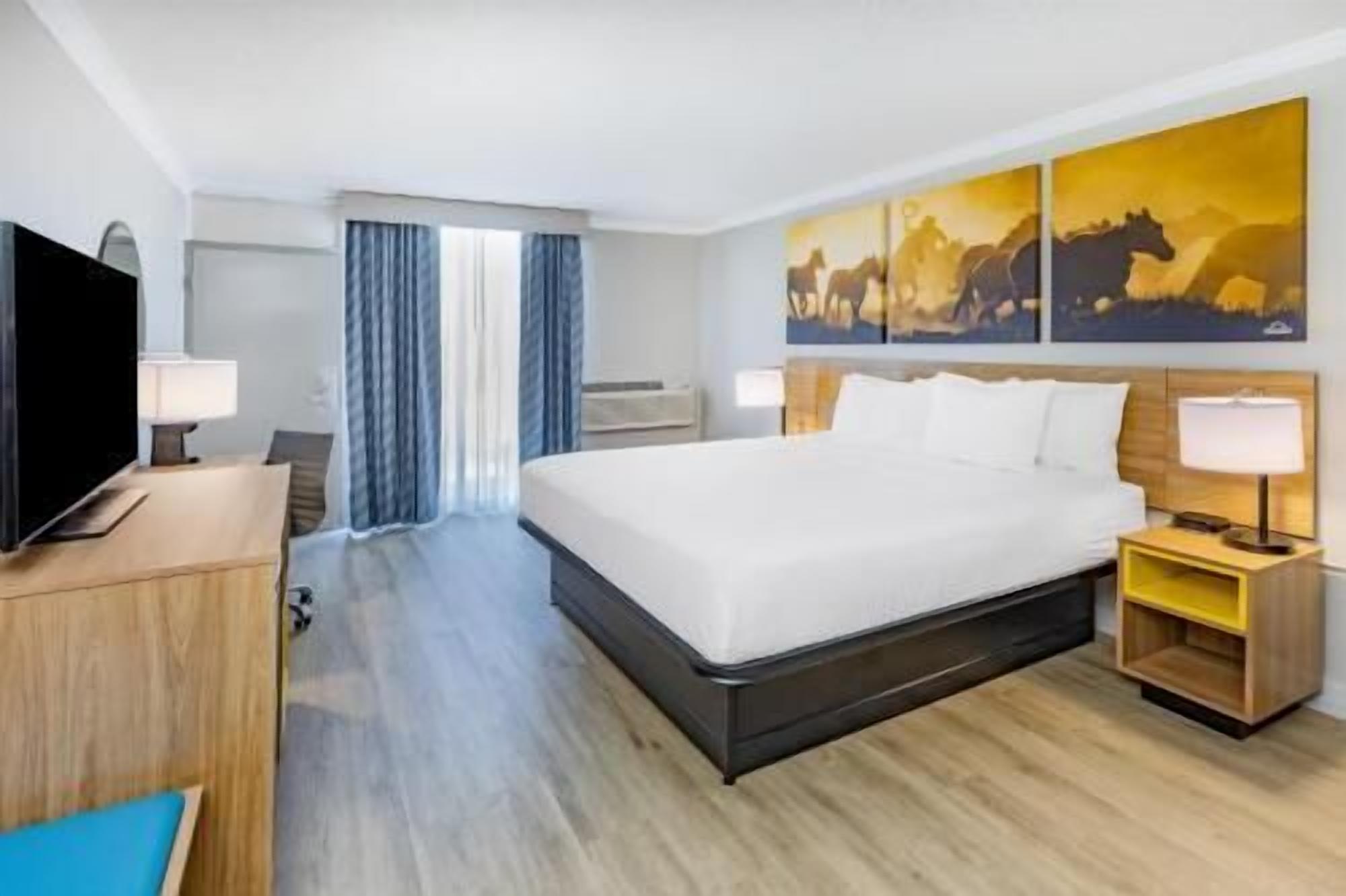 Pillow-top beds, desk, blackout curtains, iron/ironing board