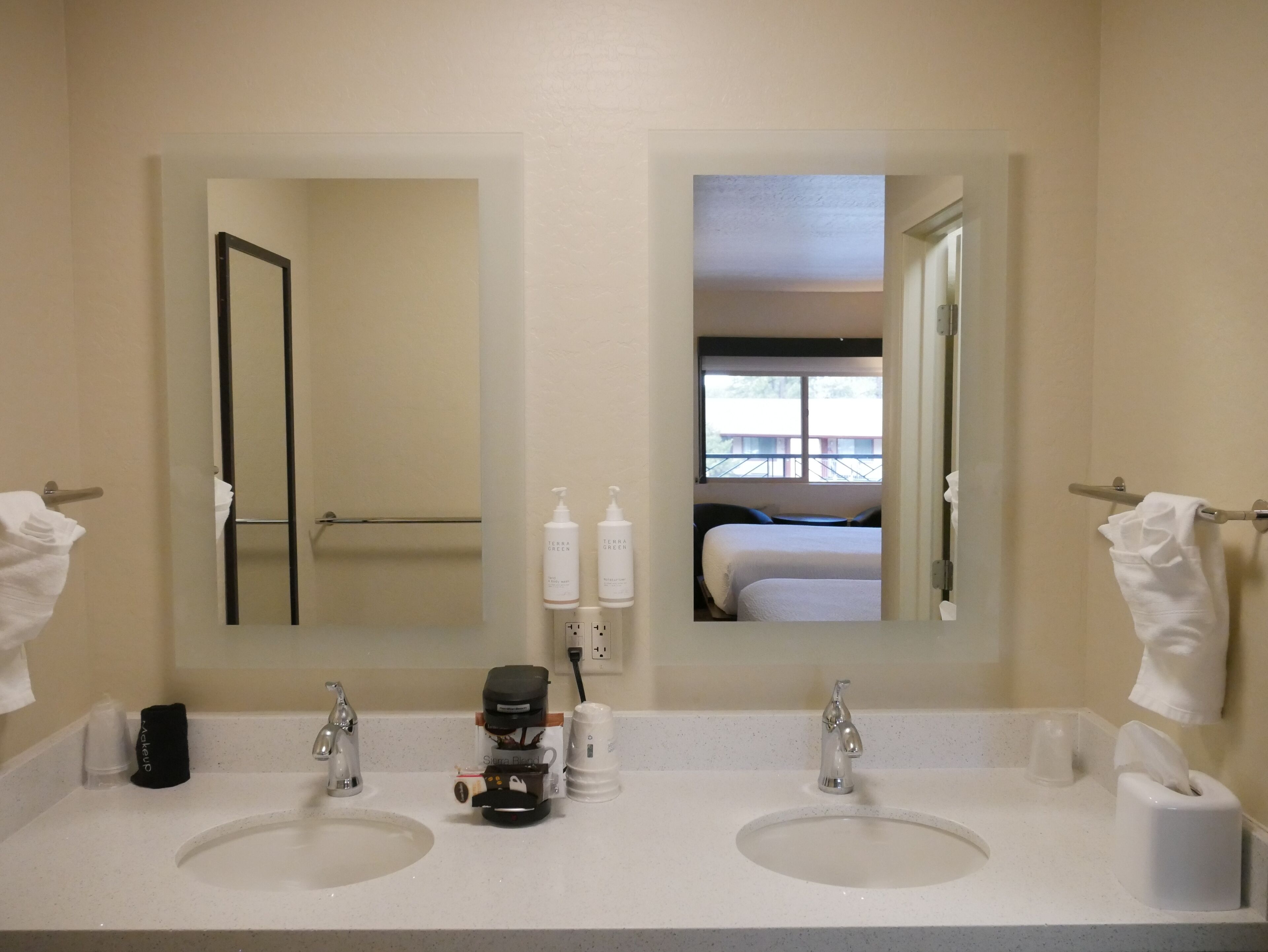 superior room, 2 queen beds, non smoking | bathroom | combined shower/bathtub, eco-friendly toiletries, hair dryer, towels