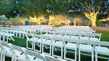 Outdoor wedding area