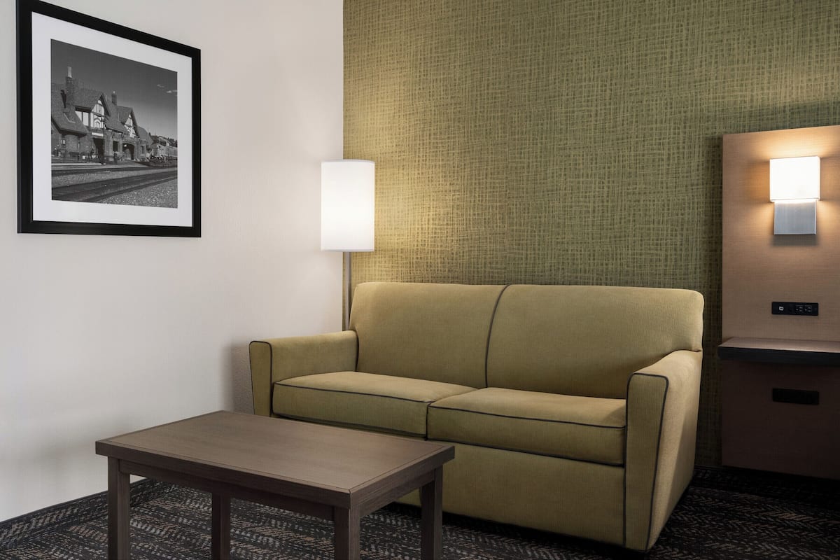 suite, 1 king bed with sofa bed, non smoking | pillow-top beds, in-room safe, iron/ironing board, free cots/infant beds