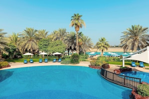 3 outdoor pools, open 8:00 AM to 6:00 PM, pool umbrellas, sun loungers