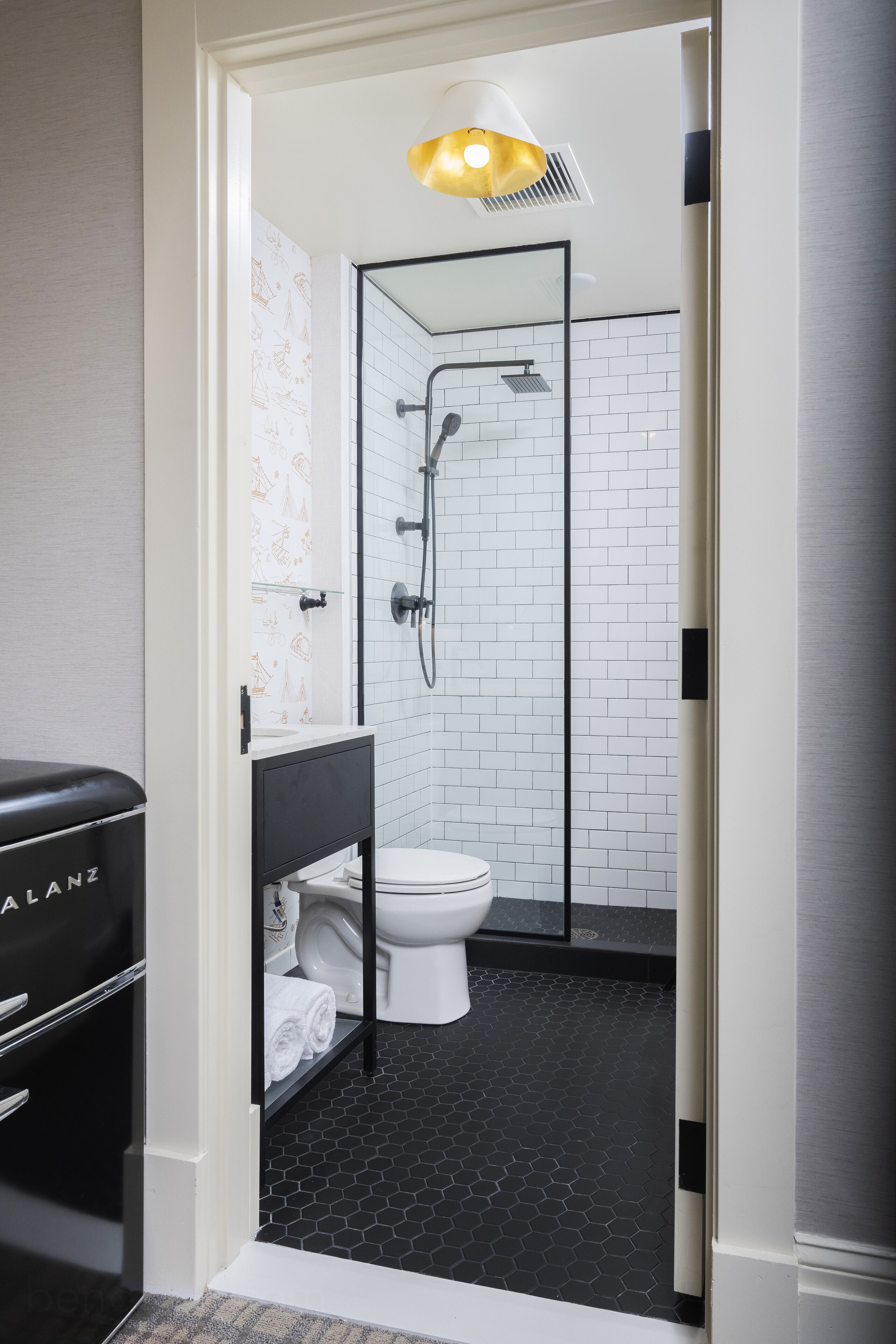 basic double room, 1 double bed | bathroom | designer toiletries, hair dryer, towels, soap