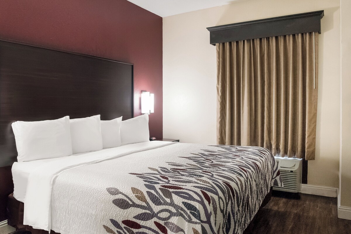 Suite, 1 King Bed, Non Smoking | Desk, blackout drapes, iron/ironing board, cribs (free)