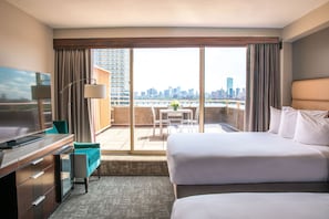Room, 2 Double Beds, Balcony | Premium bedding, pillow-top beds, in-room safe, desk
