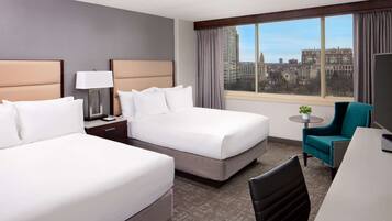Premium bedding, pillow-top beds, in-room safe, desk