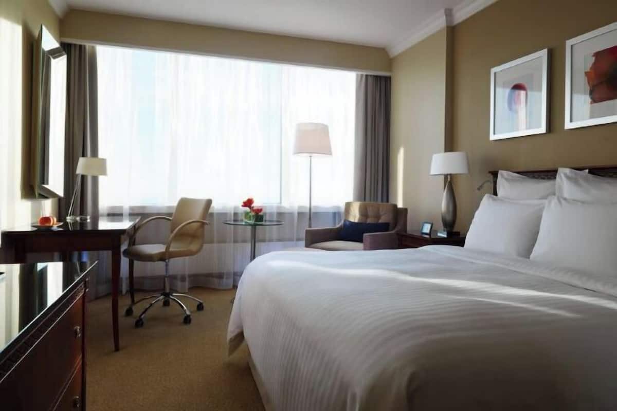 Pillow-top beds, minibar, in-room safe, desk