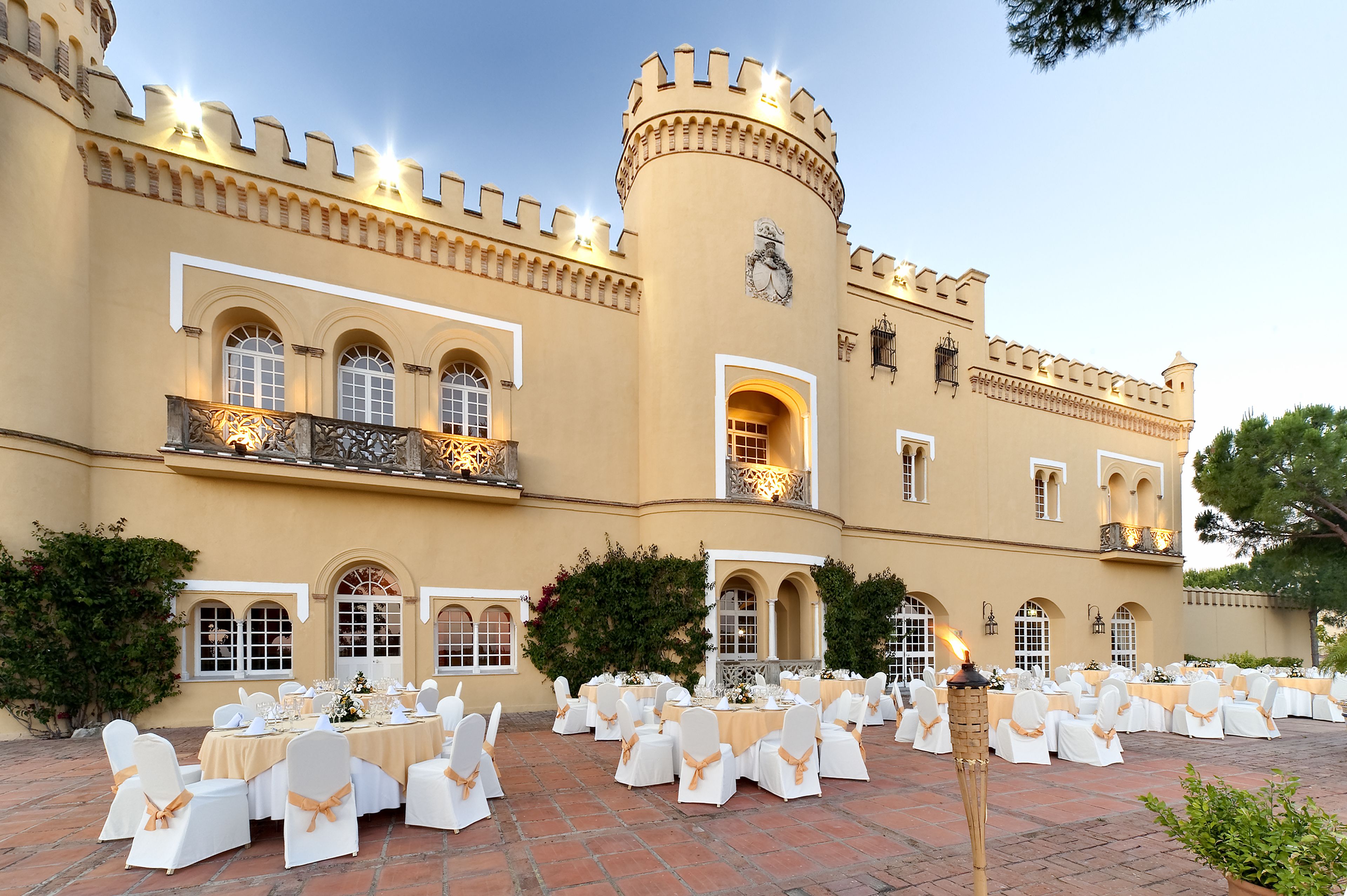 Outdoor wedding area