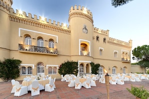 Outdoor wedding area
