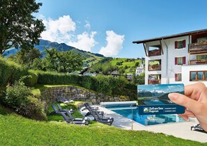 Indoor pool, outdoor pool, pool umbrellas, sun loungers