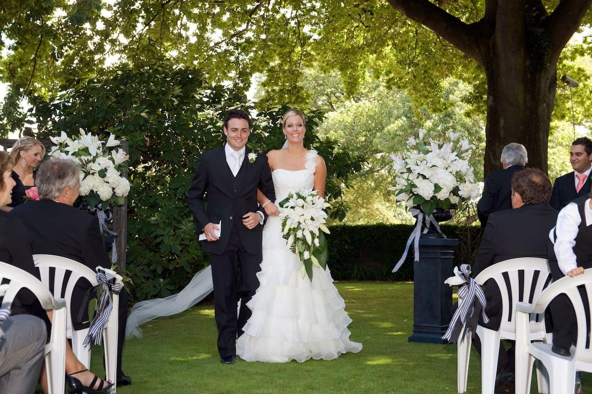 outdoor wedding area