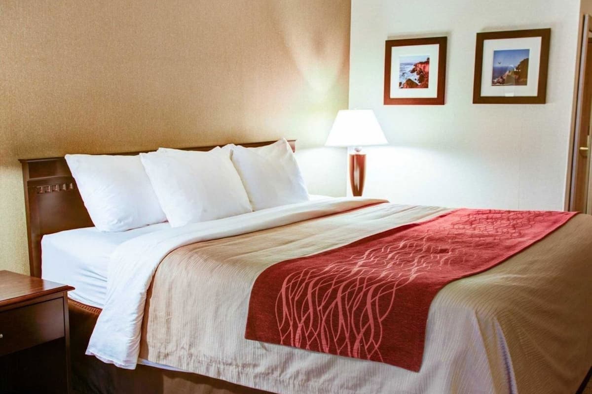 Desk, blackout drapes, iron/ironing board, free WiFi