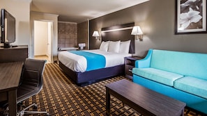 Suite, 1 King Bed, Non Smoking, Jetted Tub | In-room safe, blackout drapes, iron/ironing board