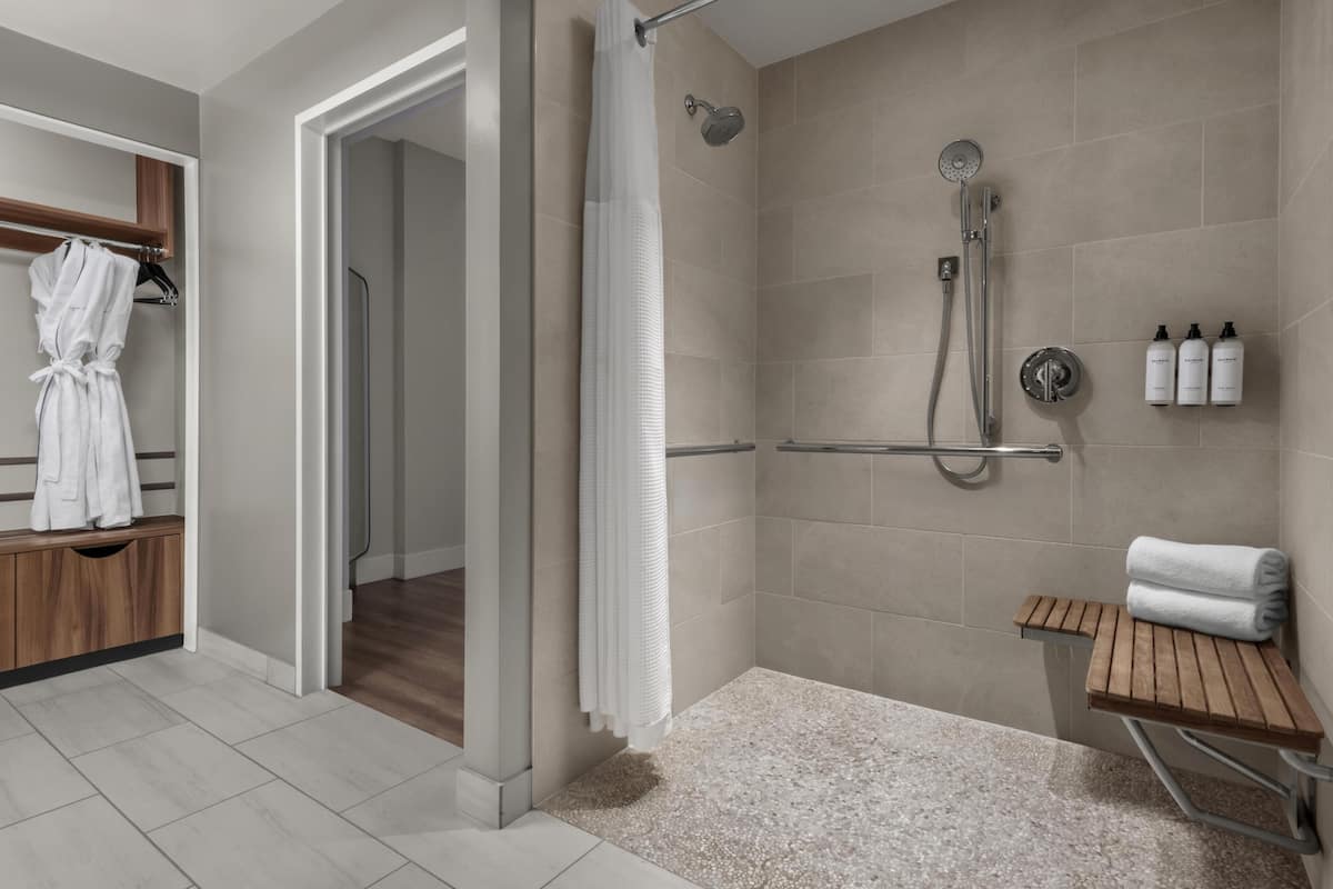 Penthouse Suite with Accessible Roll-In Shower | Bathroom