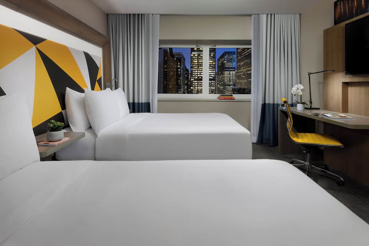 room, 2 double beds, city view (social) | nightclub