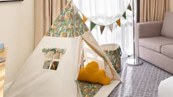 In-room safe, desk, laptop workspace, free cots/infant beds