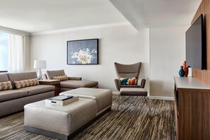 57-inch flat-screen TV with cable channels, TV, Netflix