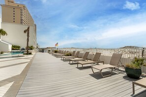 On the beach, white sand