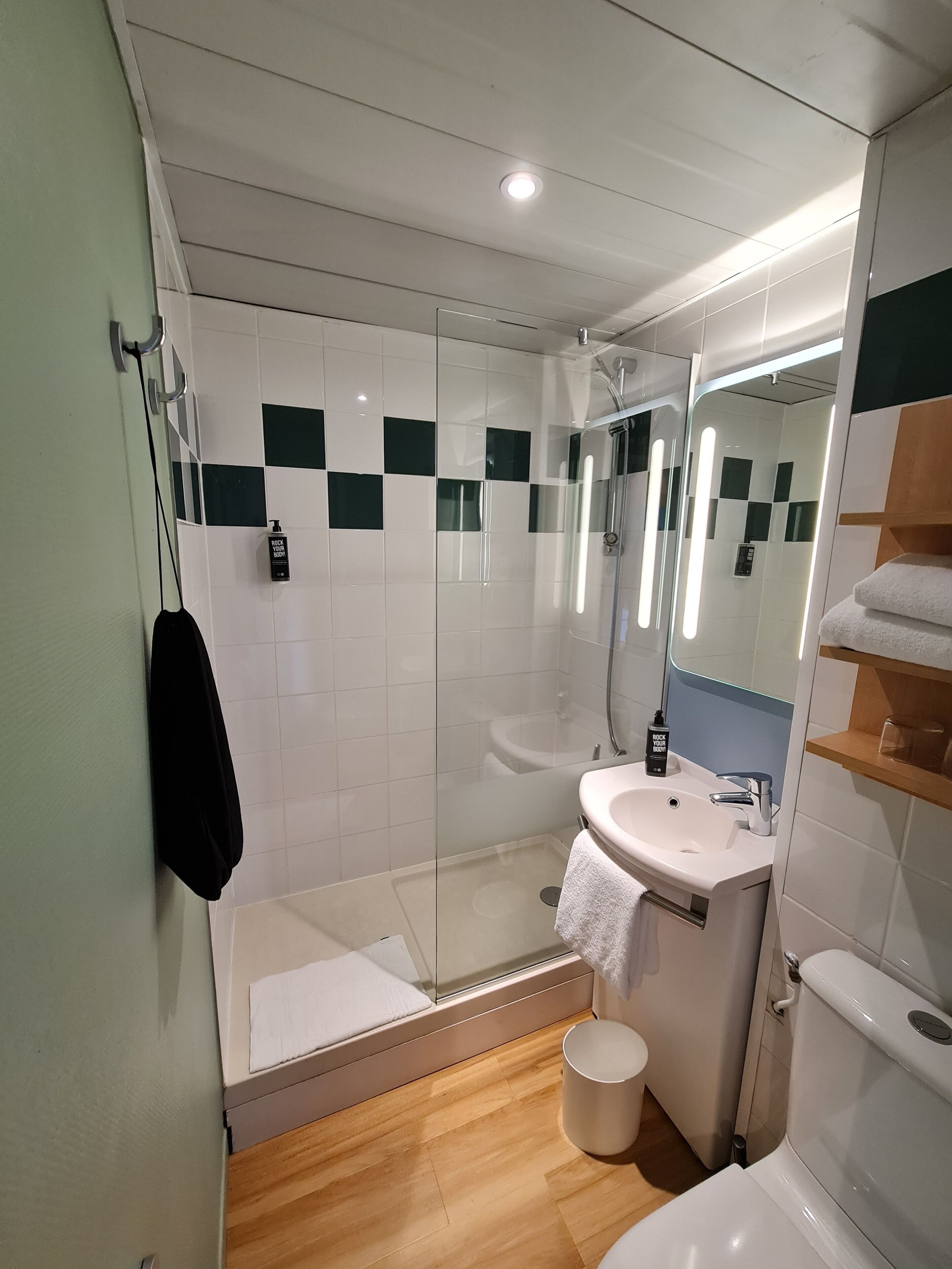 standard room, 1 double bed | bathroom | shower, eco-friendly toiletries, hair dryer, towels