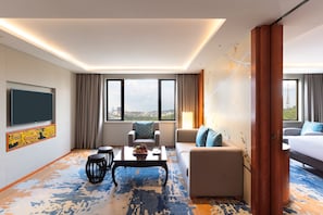 Premium bedding, free minibar items, in-room safe, desk