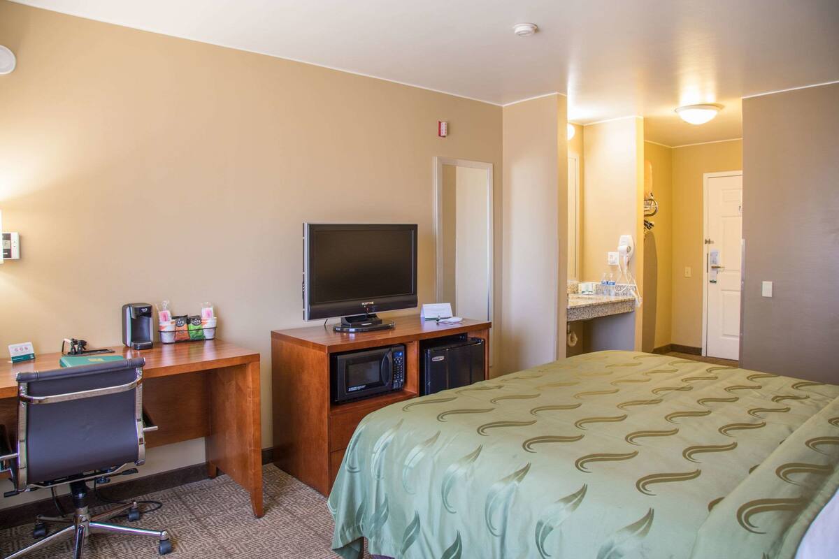 Standard Room, 1 King Bed, Non Smoking | Desk, iron/ironing board, WiFi (free), alarm clocks