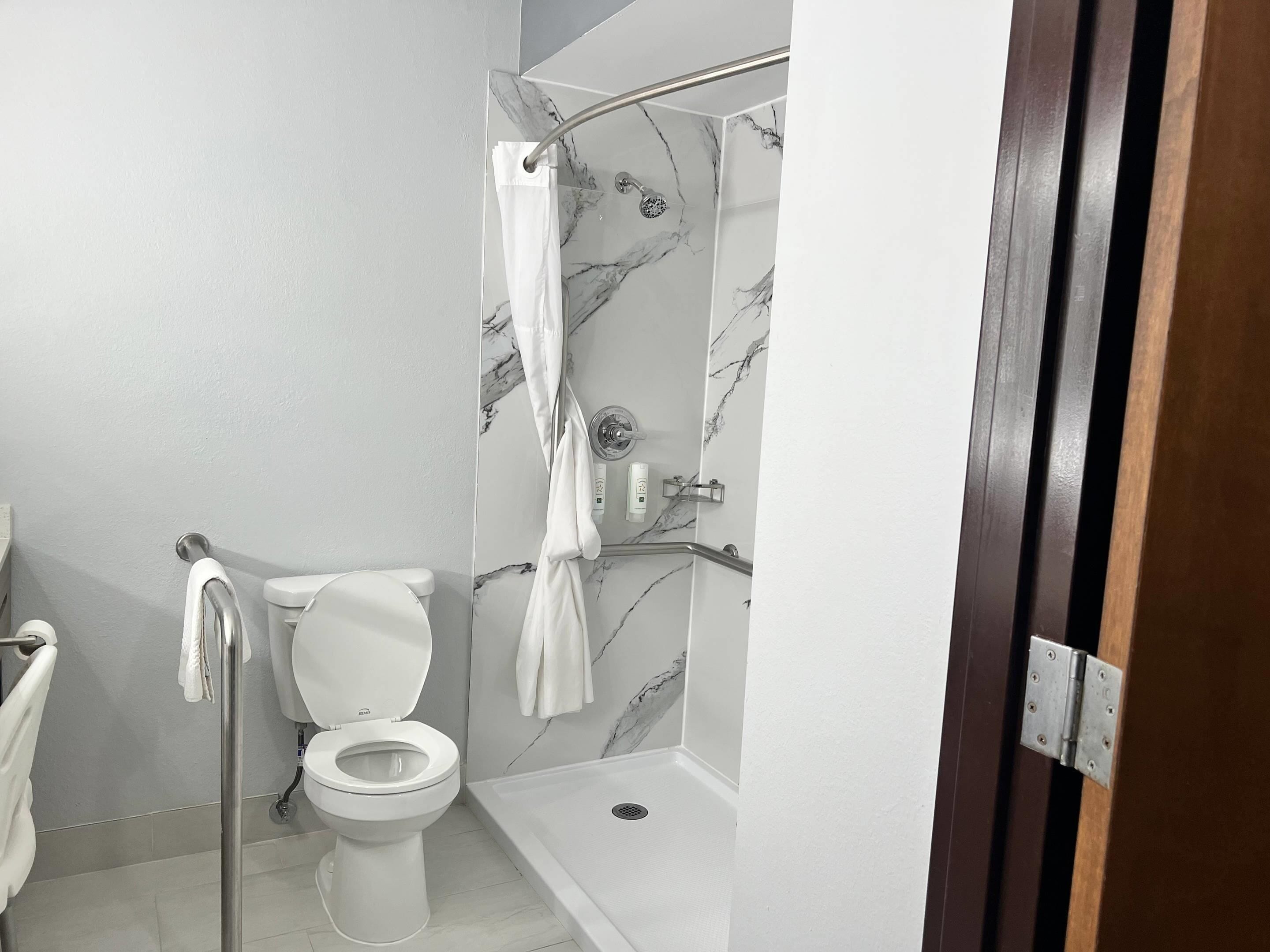 Room, 2 Queen Beds, Accessible, Non Smoking | Bathroom | Hair dryer, towels